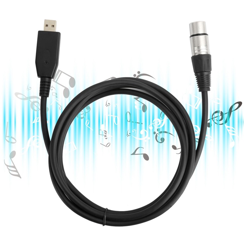 Microphone Cable Computer USB to XLR Female Microphone Connector Cord