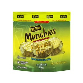 Mt Olive Munchies Kosher Dill Chips with Sea Salt, 4.8 ounces (Pack of 6)