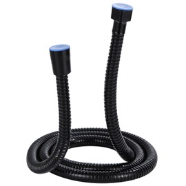 jutyum Shower Head with Hose, 6 Jet Types Water-Saving, Shower Head 1.5 m and Holder, No Drilling, Hand Shower, Shower Head, Reliable Attachment, Black