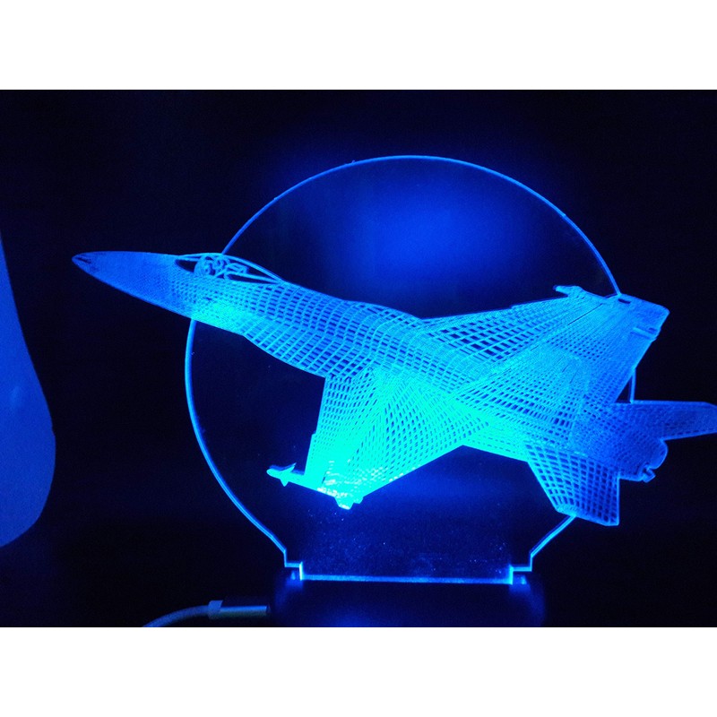 Fighter Jet Led 3d Illusion lamp Planes Christmas gift night