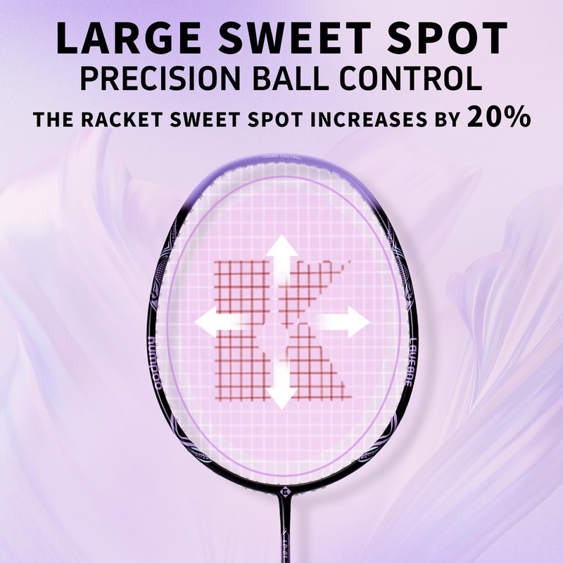 KUMPOO Badminton Set with 2 Carbon Shaft Badminton Rackets, Replacement