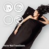 COCOON Merino Sleeping Bag Travel Sheet - Merino Wool, Black