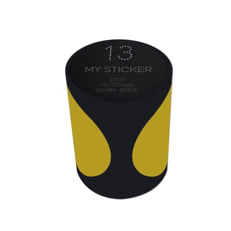 Round 50mm Korea Formtech My Sticker Mustard Roll