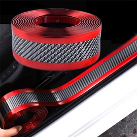 Car Door Sill Protector Car Door Sill Protectors Anti-Collision Strip Rubber Waterproof Protective Strip for Car Door Protection Door Sill Protector Bumper Protector (Red, 7 cm Wide and 5 Metres Long)