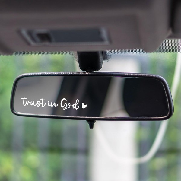 3X Trust in God Rearview Mirror Decal, Vanity Mirror Stickers,