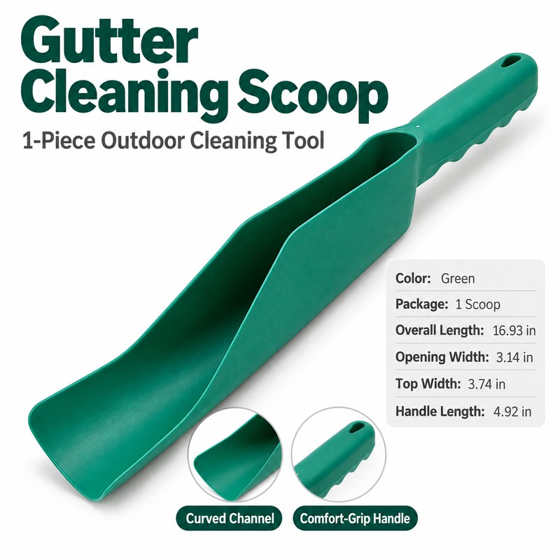 Gutter Cleaning Scoop for Debris Removal – Flex-Fit Garden Tool