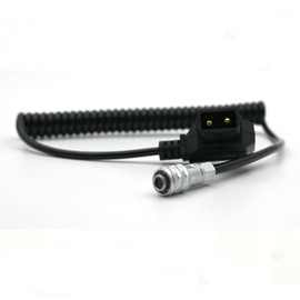 Topcine D-Tap to BMPCC 4K/6K Coiled Power Cable Compatible for Blackmagic Pocket Cinema Camera 4K/6K Gold Mount V Mount Battery Weipu 2 Pin Female to P Tap