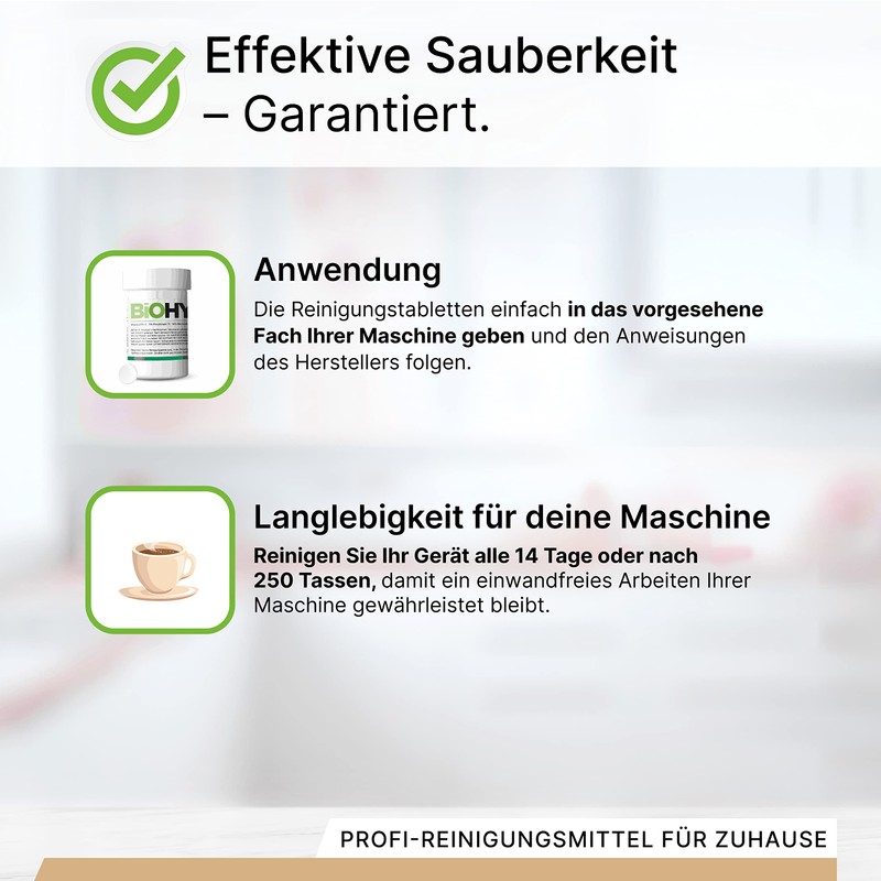 BiOHY Cleaning Tablets for Fully Automatic Coffee Machines (40 Tabs)