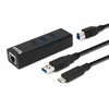 Plugable USB Hub with Ethernet, 3 Port USB 3.0 Bus