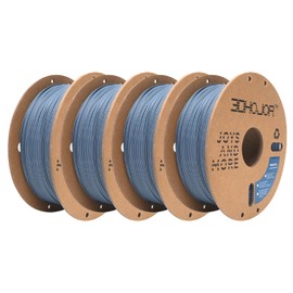3DHojor Matte PLA Filament 1.75mm, 1kg*4 Bundle Cardboard Spool PLA Filament 1.75 PLA 3D Printing Filament, Print with Most 3D Printers-4 Pack MatteGrey