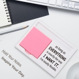 Funny Sticky Note Holder for Desk – As Long as Everything Is Exactly the Way I Want It I’m Totally Flexible Quote, Office Gift for Coworker, Boss, Therapist, Note Pad Organizer for Women Men EDP225