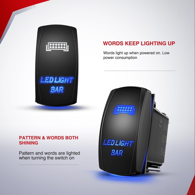 Nilight Remote Wiring Harness for LED Light Bar Wireless Strobe