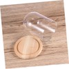 CHILDWEET 9x12cm Flower Glass Cover Glass Dome on Wooden Stand