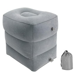 Inflatable Travel Footrest, Height Adjustable Pillows, Travel Pillow for Children, Travel Pillow for Sleeping on Airplane, for Travel Sleeping on Car, Flight, Fast Train