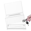 Acrylic Donation Box, Lockable Donation Box, Ballot Box, Black with