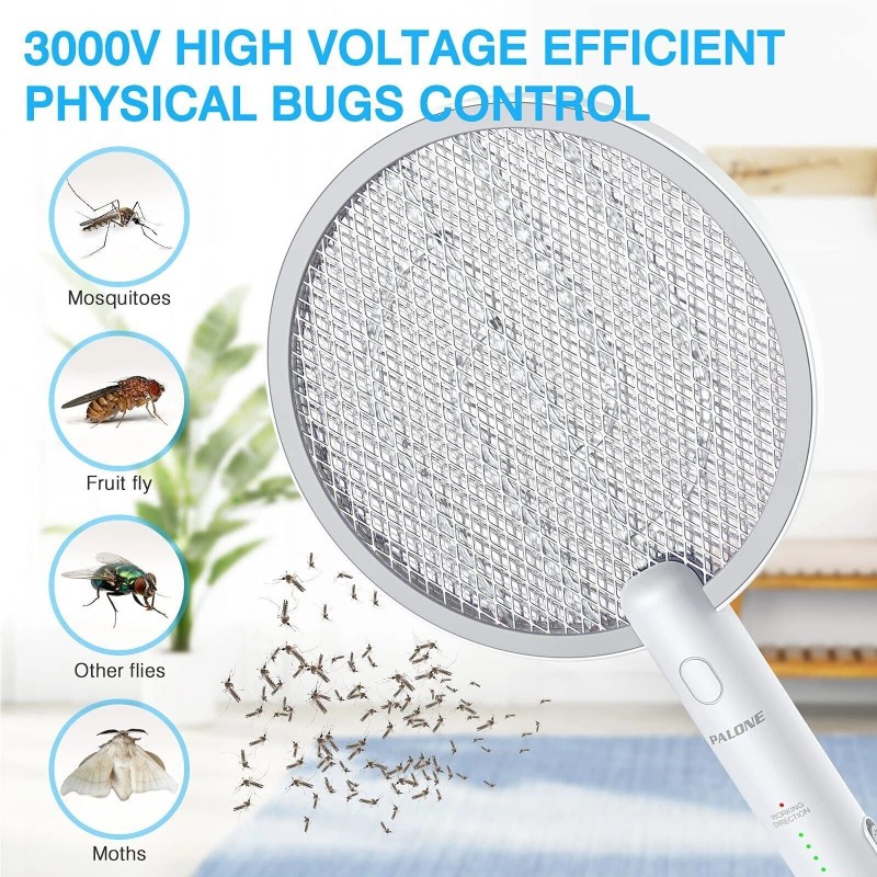 PALONE Electric Fly Swatter 4000V Bug Zapper Racket 2 in