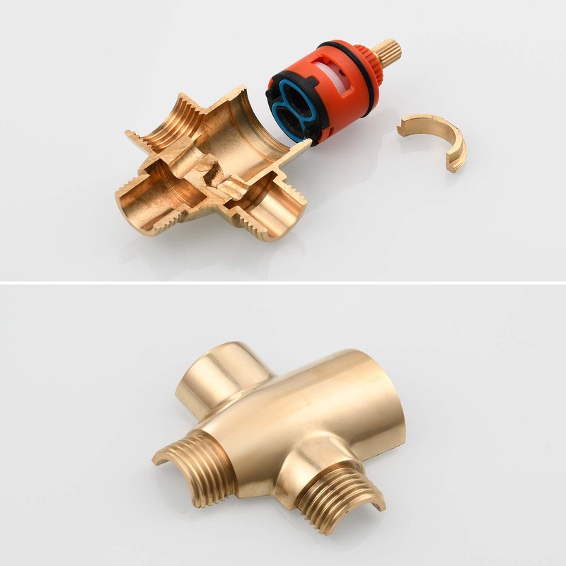 Tecmolog Brass Shut Off Valve G1/2" Shower Diverter Valve 3