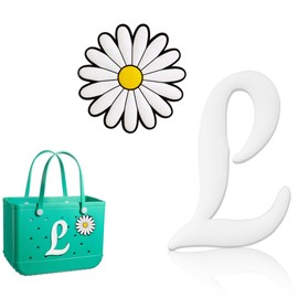 Alaxciax Daisy Flower Alphabet 3D Letters Bag Charms