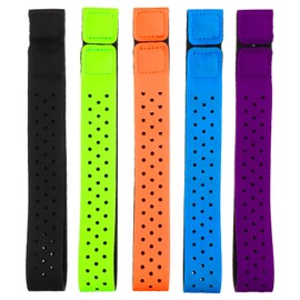 YARNOW 5 Pcs Replacement Heart Rate Monitor Bands Replacement Armband Strap 5 Colors 0.87 x 13.8 Inch