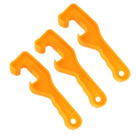 Jiozermi 3 Pcs Bucket Lid Opener 5 Gallon Paint Can Bucket Opener for House Fitment Lid Opening, Cap Wrench to Open 5 gallon Bucket 70mm Cap(Yellow)