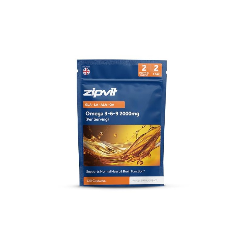 Zipvit Omega 3 6 9 Capsules 2000mg, 120 Cold Pressed