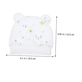 TOVINANNA 1 Set Adorable Scratch Gloves Cotton Hat Foot Covers Set Protects Newborns From Scratches Keeps Warm Winter for Showers and Celebrations Green Tree Design