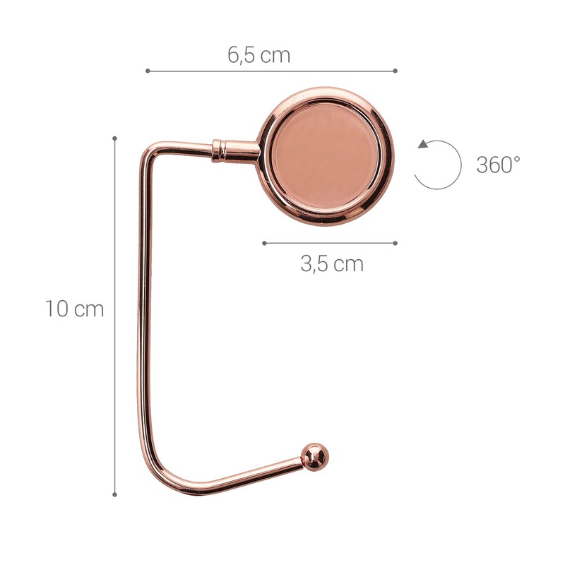 kwmobile 2 x Table Handbag Holder Hook - Non-Slip Bag