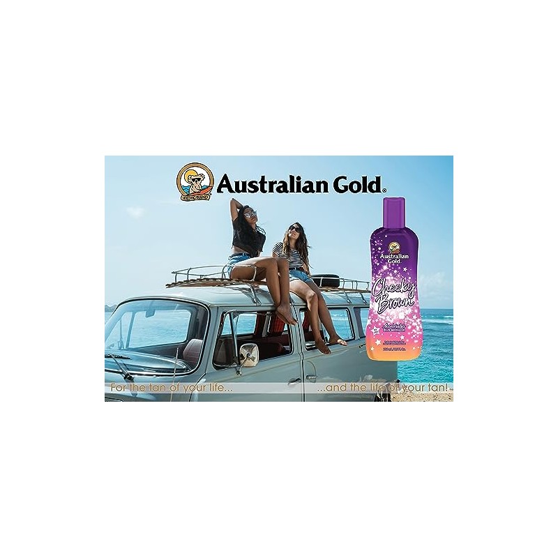 Australian Gold Cheeky Brown Tanning Lotion Dark Accelerator Plus Bronze