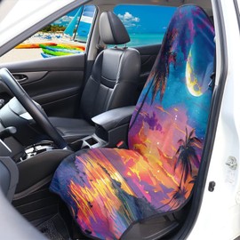 Qpednta Sunset Car Seat Towel Cover Fashion Auto Interior Waterproof Soft Auto Seat Covers Anti-Slip Vehicle Seat Protector Universal Size Fit for Most Cars SUVs Trucks Vans