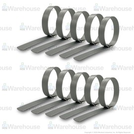 Genuine Strapbinder HBCP10 Center Punch Clamps – 2-1/2" Galvanized Carbon Steel (10-Pack) – Pre-Formed Clamps for Hose, Ducting, Cable Management & More