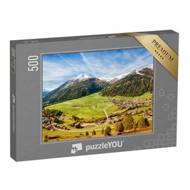 puzzleYOU: Puzzle 500 Pieces "Valley in Austria near the Großglockner, Kals am Großglockner" - from the Puzzle Collection Austria