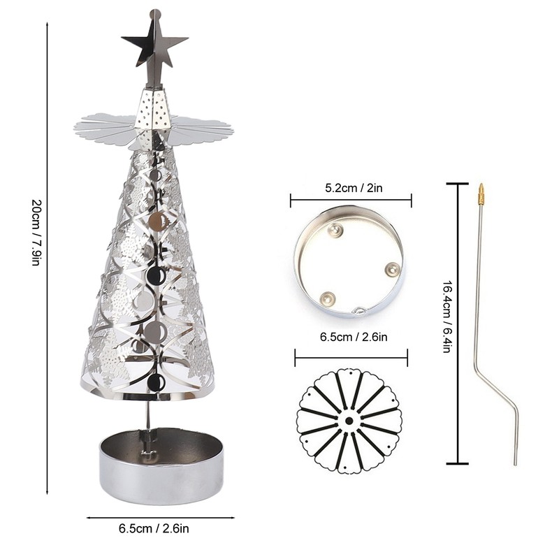 Spinning Candle Holder Rotating Candlestick Set for Romantic Wedding Christmas