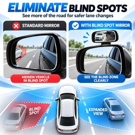 Car Blind Spot Mirror for Driving – Adjustable Wide-Angle Convex View for Parking and Side Mirrors