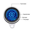 KAOLALI Motorcycle LCD Digital Speedometer Tachometer LED Speed Gauge Oil