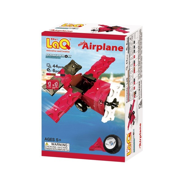 LaQ Hamacron Constructor Mini Airplane | 50 Pieces | Age 5+ | Creative, Educational Construction Toy Block | Made in Japan