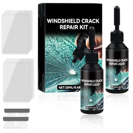 Windshield Crack Repair Kit,2025 Glass Cracks Gone Repair Kit,Quick Fix Windshield & Glass Repair Tools,Premium Car Windshield Crack Repair Fluid Automotive Windscreen Tool-2pcs