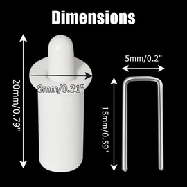 Bonsicoky 40 Pack Plantation Shutter Repair Set - Includes 20 Spring-Loaded Pins and 20 Louvers Staples for Easy Window Repairs