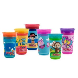 Nûby Nuby 360º 3D No Spill Wonder Cup - Fun Colors & Prints - 10oz/300ml - Robot