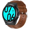 Lamshaw Compatible with Ticwatch Pro 5 Smartwatch Bands, 24mm Leather