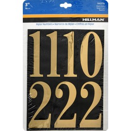 Hillman 842276 Black and Gold Mailbox Number Pack, 3-Inch