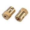 Vogueing Tool 3.17mm Brass Extension Shaft Hex Coupling Coupling Motor