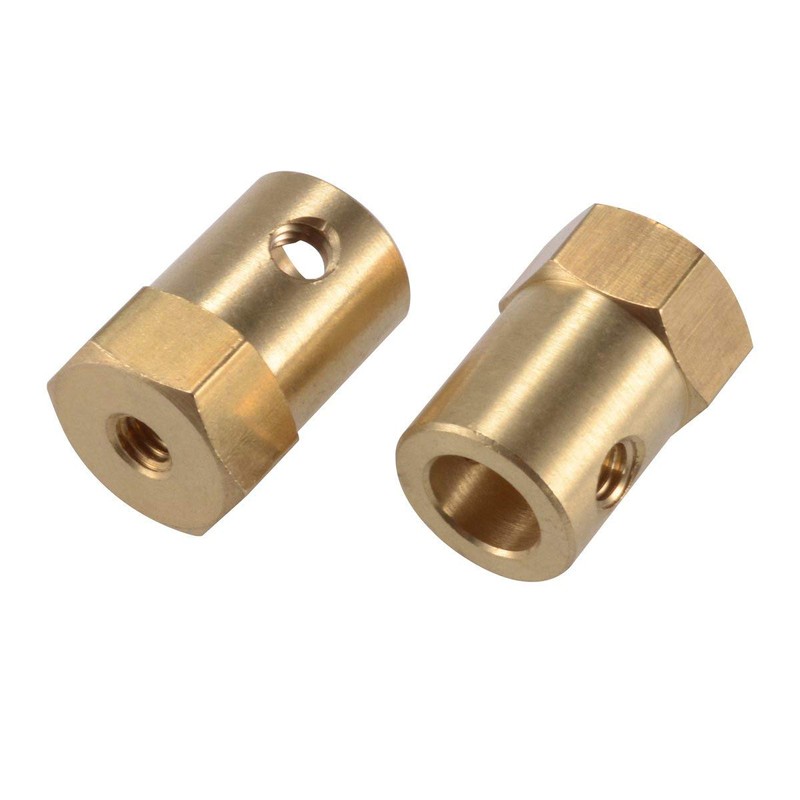 Vogueing Tool 3.17mm Brass Extension Shaft Hex Coupling Coupling Motor