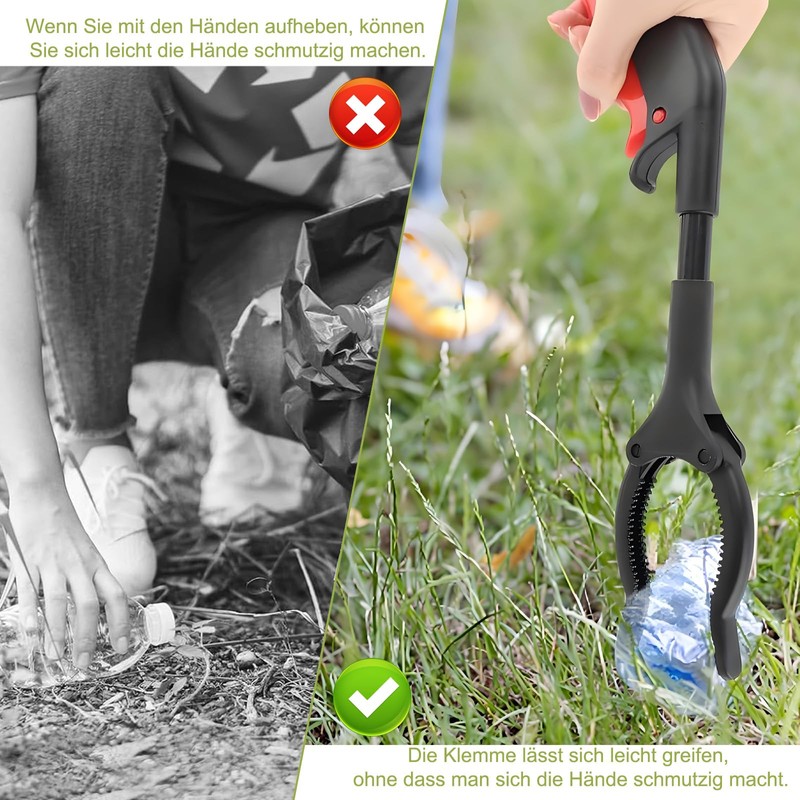 Voarge 2 pinze per rifiuti, pinze per anziani, 28 cm,