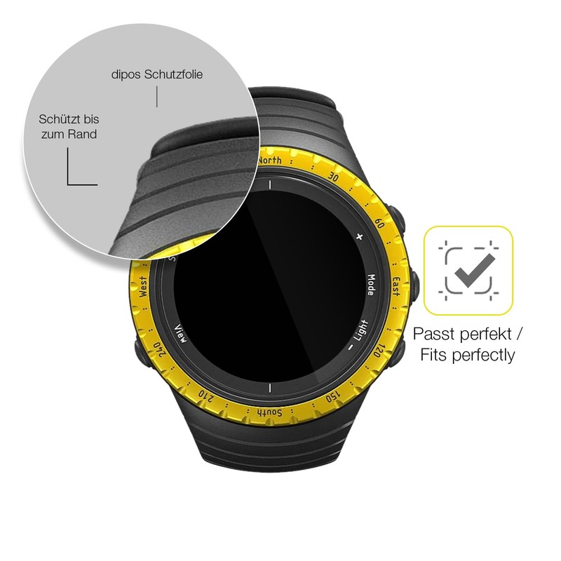 dipos FLEX 2x Protective Film Clear Suitable for Suunto Core