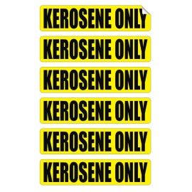 Unbranded/Generic 6pk - Kerosene Only Vinyl Decals / Stickers / Labels Fuel Door Labels 6x K-1 1K