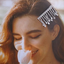 Hairpin Hair Ornament, Hair Clip, Rhinestone, Wedding Hair Accessory, Silver, Headdress Wedding, Bride, Stylish, Bijou, Sparkling