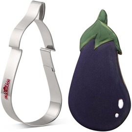 LILIAO Eggplant Cookie Cutter, 2.5 x 5.7 inch