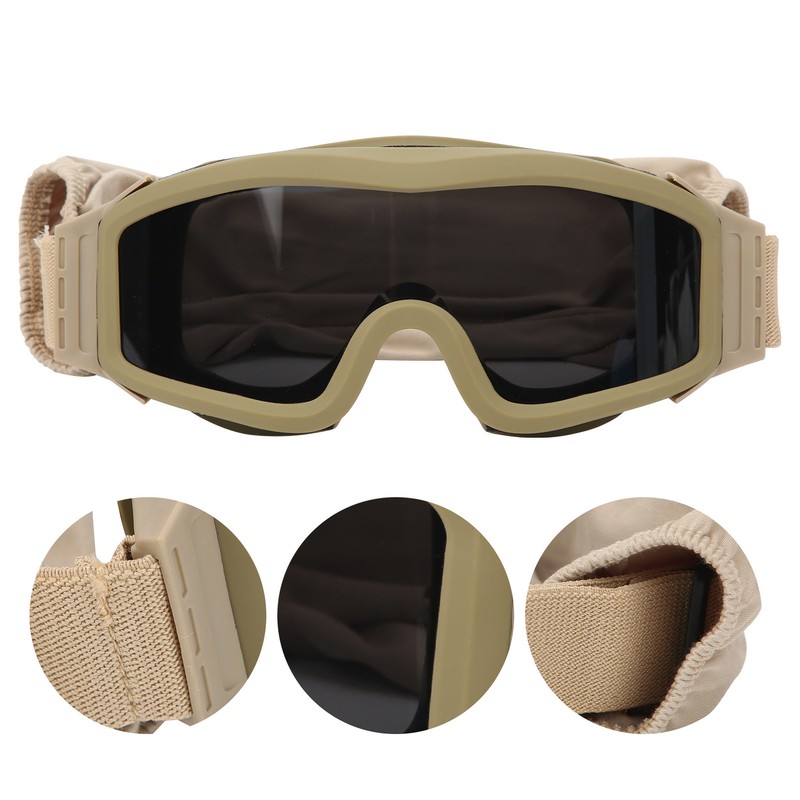 Tactics DustProof Protective Glasses Impact Resistant AntiExplosion Military Goggles(Verre gris