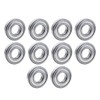 MR63ZZ Miniature Bearings, Pack of 10, Inner Diameter 0.1 x