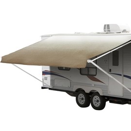 ShadePro - RV Awning Fabric Replacement - Premium Grade Weatherproof Vinyl - Universal Outdoor Canopy for Camper, Trailer, and Motorhome Awnings - Dune Fade - 19' (Fabric 18' 2")